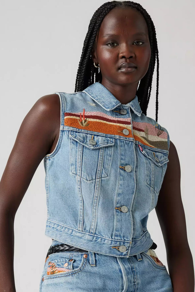 EMBROIDERED VEST DESERT UTOPIA