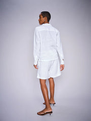 MMENNA LINEN POCKET BLOUSE