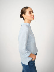 MMENNA LINEN POCKET BLOUSE