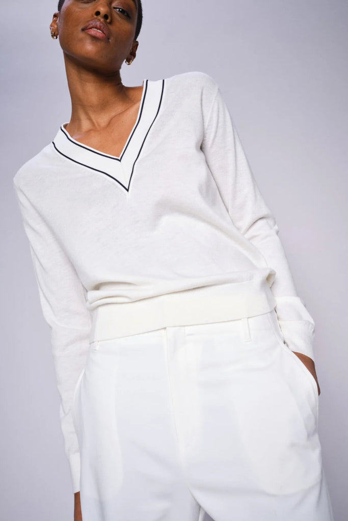 MMRELENA PREP V-NECK KNIT