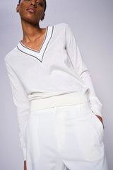 MMRELENA PREP V-NECK KNIT