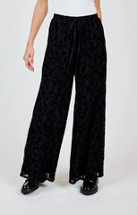 DUSK VELVET LACE WIDE LEG PANTS