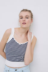 TOP NAVY/ECRU