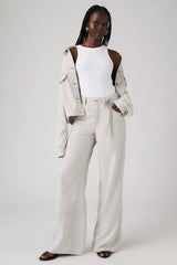 XL STRAIGHT CRYSTAL GRAY LINEN