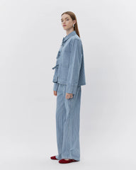 TROUSERS BLUE STRIPPED