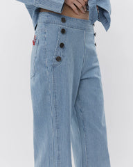 TROUSERS BLUE STRIPPED