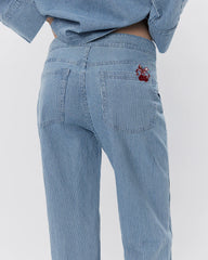 TROUSERS BLUE STRIPPED