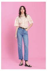 FLOWERED SHIRT BEIGE