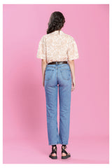 FLOWERED SHIRT BEIGE