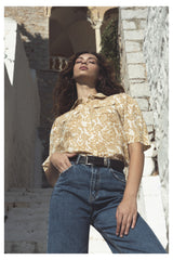 FLOWERED SHIRT BEIGE