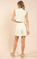 SEASON'S BLOOM CROPPED WAISTCOAST