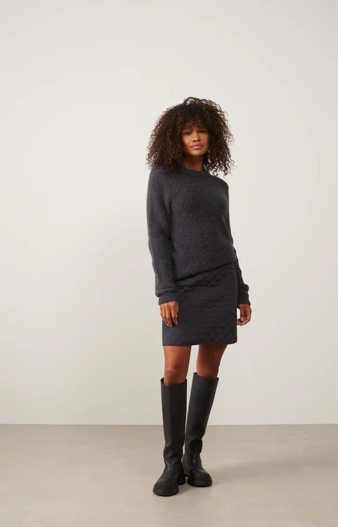 Quilted nylon skirt