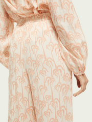 High-rise sheer trousers