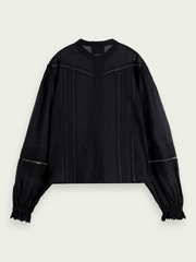 Long sleeve Organic Cotton broderie shirt