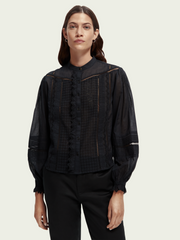 Long sleeve Organic Cotton broderie shirt