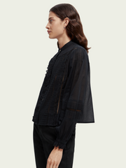 Long sleeve Organic Cotton broderie shirt