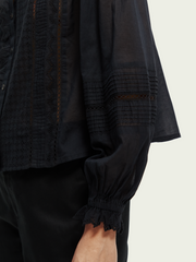 Long sleeve Organic Cotton broderie shirt