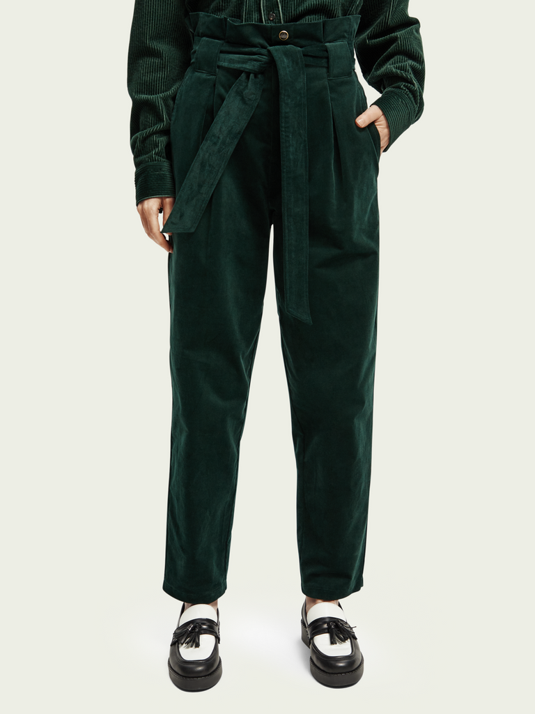 Daisy - High rise straight leg paperbag trousers
