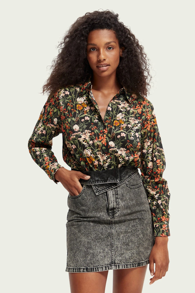 Printed oversized shirt