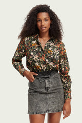 Printed oversized shirt
