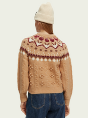 Tulip fair isle cable pullover