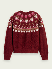 Tulip fair isle cable pullover