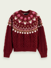 Tulip fair isle cable pullover