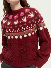 Tulip fair isle cable pullover