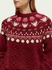 Tulip fair isle cable pullover