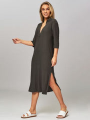 Fine yarn knitted kaftan dress