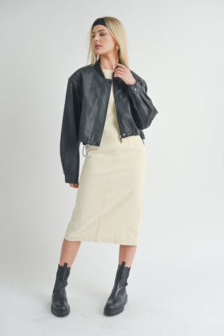 SIGNATURE FITTED MIDI DRESS