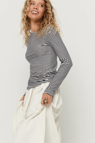 ZINNIA STRIPED BOATNECK LONG