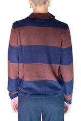 LEONOR STRIPED POLO SWEATER