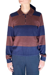 LEONOR STRIPED POLO SWEATER