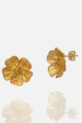 Gold Flower Earrings