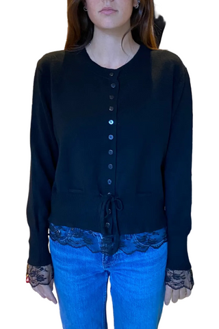 FUNKADELIC LACE TRIM CARDIGAN