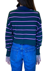 ELBRUS STRIPED POLO SWEATER