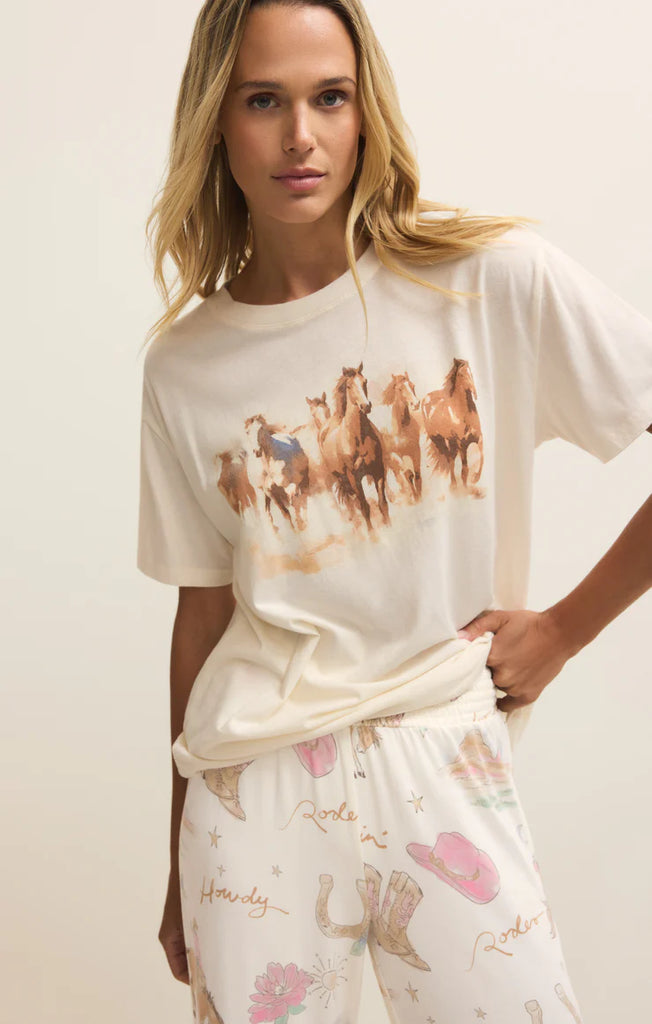 HOWDY HORSES BOYFRIEND TEE