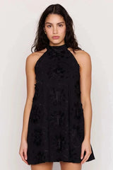 ROMA HIGH NECK MINI DRESS