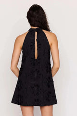 ROMA HIGH NECK MINI DRESS