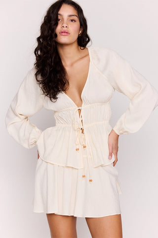 ESTELLE TIE FRONT BLOUSE
