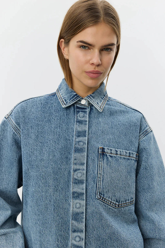 NASHSW DENIM BOXY SHIRT JACKET
