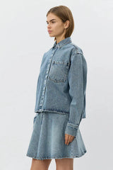 NASHSW DENIM BOXY SHIRT JACKET