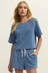 CURRAN KNIT DENIM SWEATSHIRT