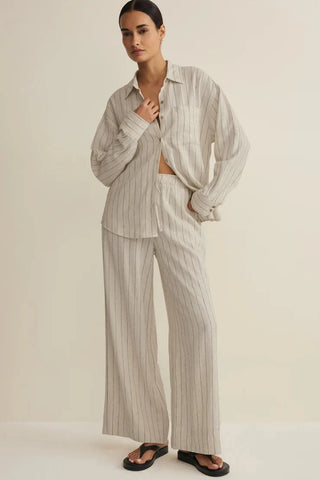 HENRI STRIPPED WIDE LEG PANT