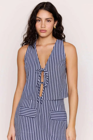 DELMAR TIE FRONT TOP