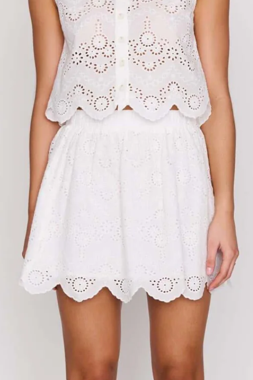 TAHLIA BROIDERY MINI SKIRT