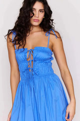 LIANA TIE DETAIL MIDI DRESS