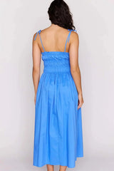 LIANA TIE DETAIL MIDI DRESS