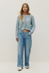 PRINTED FRENCH TERRY JEANS